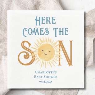 ここ来でSon Sunshine Baby Shower スタンダードランチョンナプキン