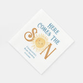 ここ来でSon Sunshine Baby Shower スタンダードランチョンナプキン (角)