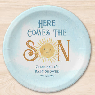 ここ来でSon Sunshine Baby Shower ペーパープレート