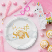 ここ来でSon Sunshine Baby Shower ペーパープレート (パーティー)