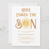 ここ来でSon Sunshine Baby Shower 招待状 (正面)