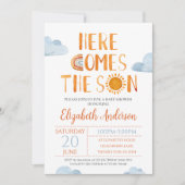 ここ来でSon Sunshine Baby Shower 招待状 (正面)