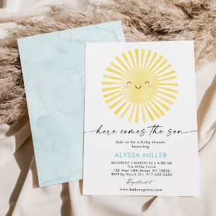 ここ来でSon Sunshine Baby Shower 招待状