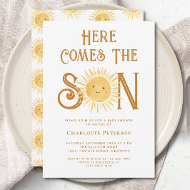 ここ来でSon Sunshine Baby Shower 招待状