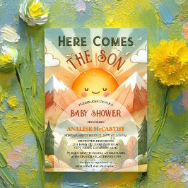 ここ来でSon Sunshine Baby Shower 招待状