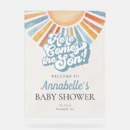 ここ来でSon Sunshine Baby Shower Welcome アクリルサイン