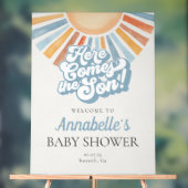 ここ来でSon Sunshine Baby Shower Welcome アクリルサイン (ニュートラル)