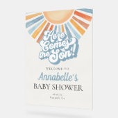 ここ来でSon Sunshine Baby Shower Welcome アクリルサイン (傾斜)