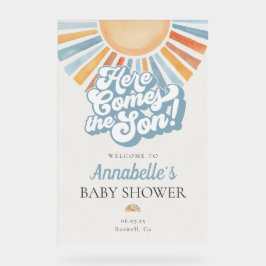 ここ来でSon Sunshine Baby Shower Welcome アクリルサイン