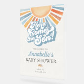 ここ来でSon Sunshine Baby Shower Welcome アクリルサイン (傾斜)