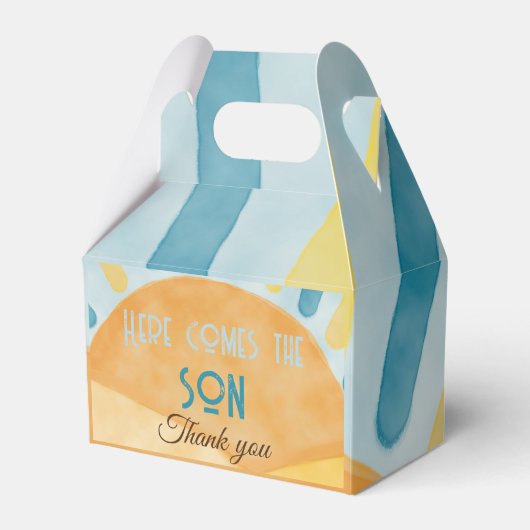 ここ来でSon Sunshine Blue Ray Baby Shower フェイバーボックス (正面サイド)