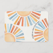 ここ来でSon Sunshine Books forベビー エンクロージャーカード (裏面)