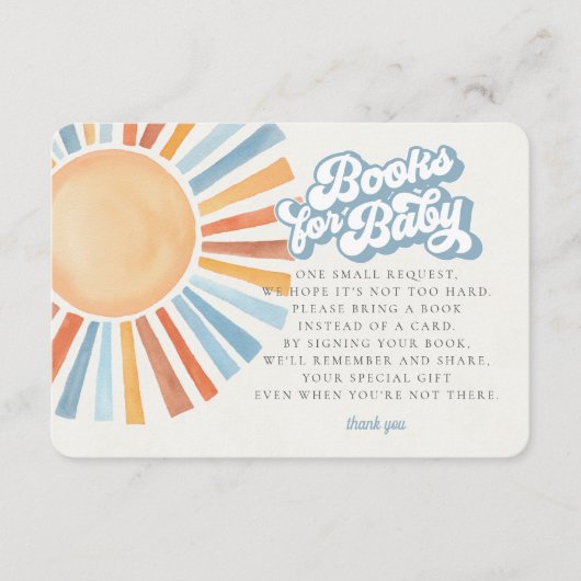 ここ来でSon Sunshine Books forベビー エンクロージャーカード (正面)