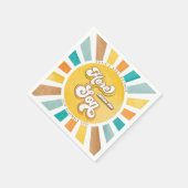 ここ来でSon Sunshine Boy Baby Shower スタンダードカクテルナプキン (角)