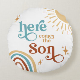 ここ来でSon Sunshine Boy Baby Shower ラウンドクッション