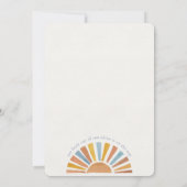 ここ来でSon Sunshine Boy Baby Shower 招待状 (裏面)