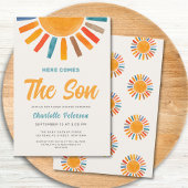 ここ来でSon Sunshine Boy Baby Shower 招待状