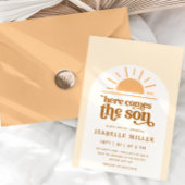 ここ来でSon Sunshine Boy Baby Shower 招待状