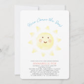 ここ来でSon Water Color Boy Baby Shower 招待状 (正面)