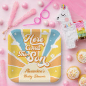 ここ来でSun Baby Shower ペーパープレート (パーティー)
