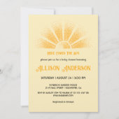 ここ来でSun Baby Shower 招待状 (正面)