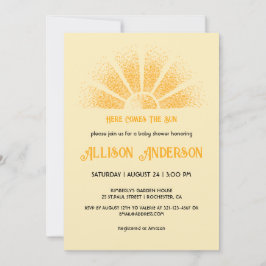 ここ来でSun Baby Shower 招待状
