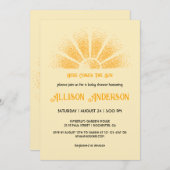 ここ来でSun Baby Shower 招待状 (正面/裏面)