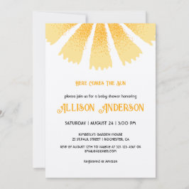 ここ来でSun Baby Shower 招待状