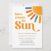 ここ来でSun Baby Shower 招待状 (正面)