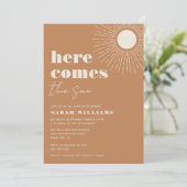 ここ来でSun Boho Baby Shower |招待状 招待状 (スタンド正面)