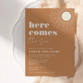 ここ来でSun Boho Baby Shower |招待状 招待状