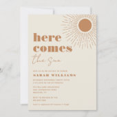 ここ来でSun Boho Baby Shower |招待状 招待状 (正面)