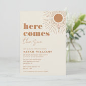 ここ来でSun Boho Baby Shower |招待状 招待状 (スタンド正面)