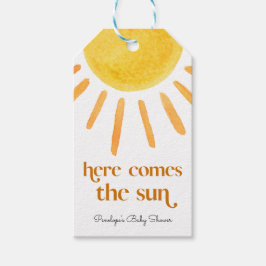 ここ来でSun Boy Baby Shower ギフトタグ