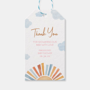 ここ来でSun Girl Baby Showerメッセージカード ギフトタグ