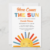 ここ来でSun Sunshine Baby Shower 招待状 (正面)