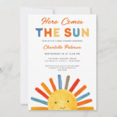 ここ来でSun Sunshine Baby Shower 招待状 (正面)