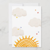 ここ来でSun Sunshine Baby Shower 招待状 (裏面)