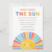ここ来でSun Sunshine Baby Shower 招待状 (正面)