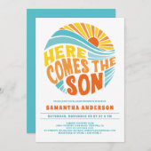 ここ来でThe Son Bright Baby Shower 招待状 (正面/裏面)