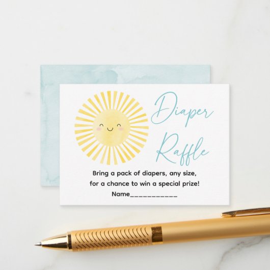 ここ来にソンサンシャインおむつラッフル エンクロージャーカード (正面/裏面インサイチュ)