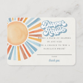 ここ来にソンサンシャインボーイおむつラッフルカード エンクロージャーカード