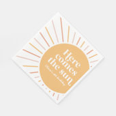 ここ来に太陽ボホサンシャイン誕生日 スタンダードランチョンナプキン (角)