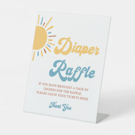 ここ来に息子おむつラッフルの看板 台座サイン