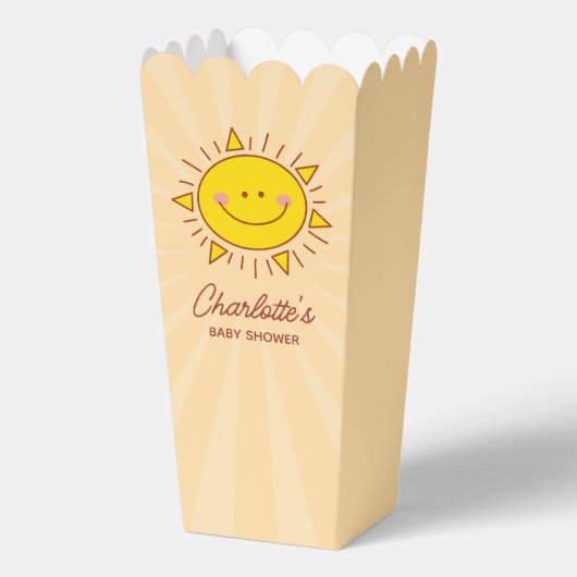 ここ来に息子の小さなサンシャイン男の子のシャワー フェイバーボックス (裏面)