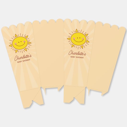 ここ来に息子の小さなサンシャイン男の子のシャワー フェイバーボックス (見開き)