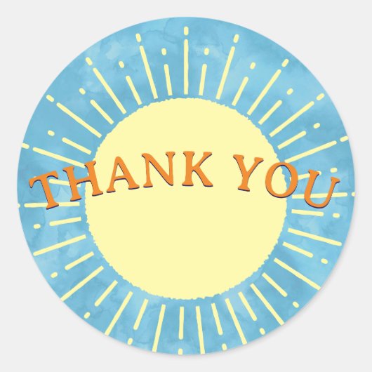 ここ来に息子の水の色の赤ちゃんシャワーカスタム ラウンドシール (正面)