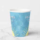 ここ来に息子の水の色の赤ちゃんシャワーカスタム 紙コップ (右)