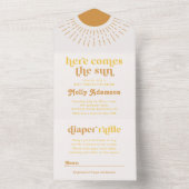 ここ来に息子の男の子の赤ちゃんシャワー招待状 オールインワン招待状 (内側)