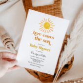 ここ来に息子の男の子の赤ちゃんシャワー招待状 招待状